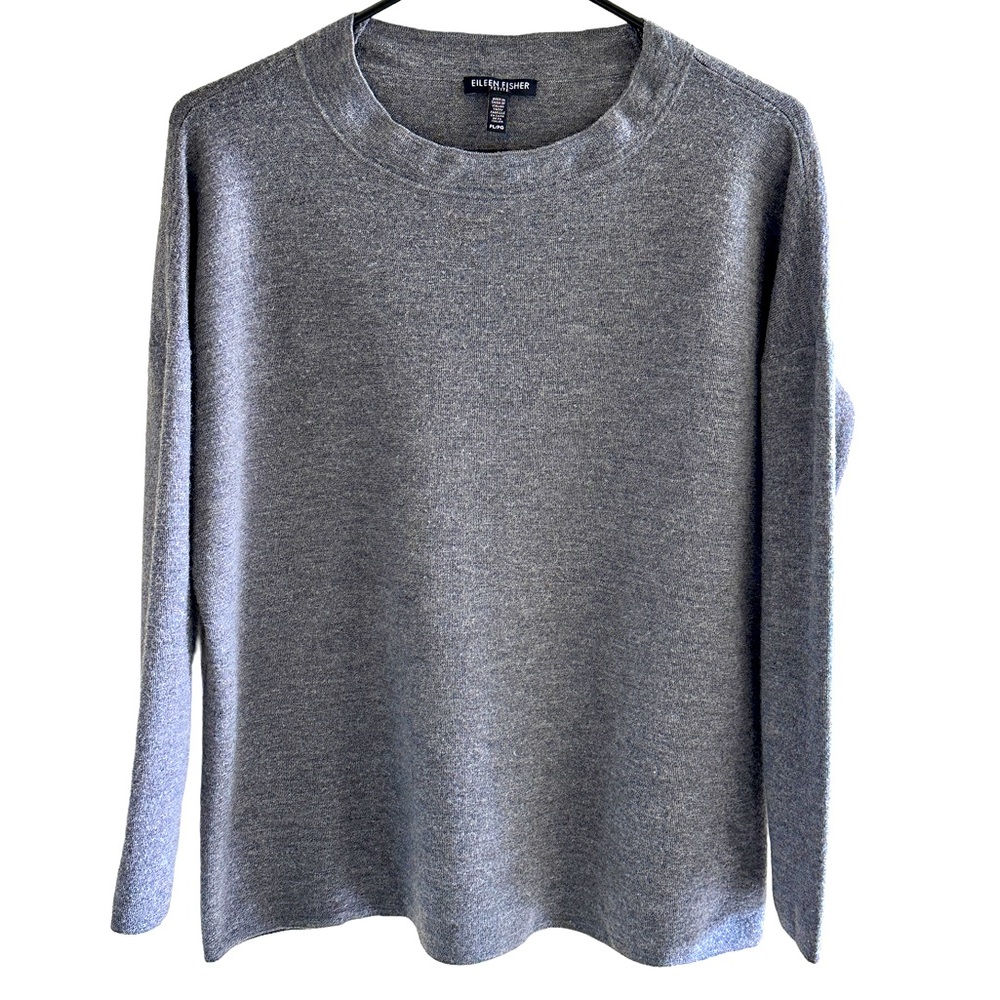 Eileen Fisher Gray Long Sleeved Merino Wool (Size: PL)